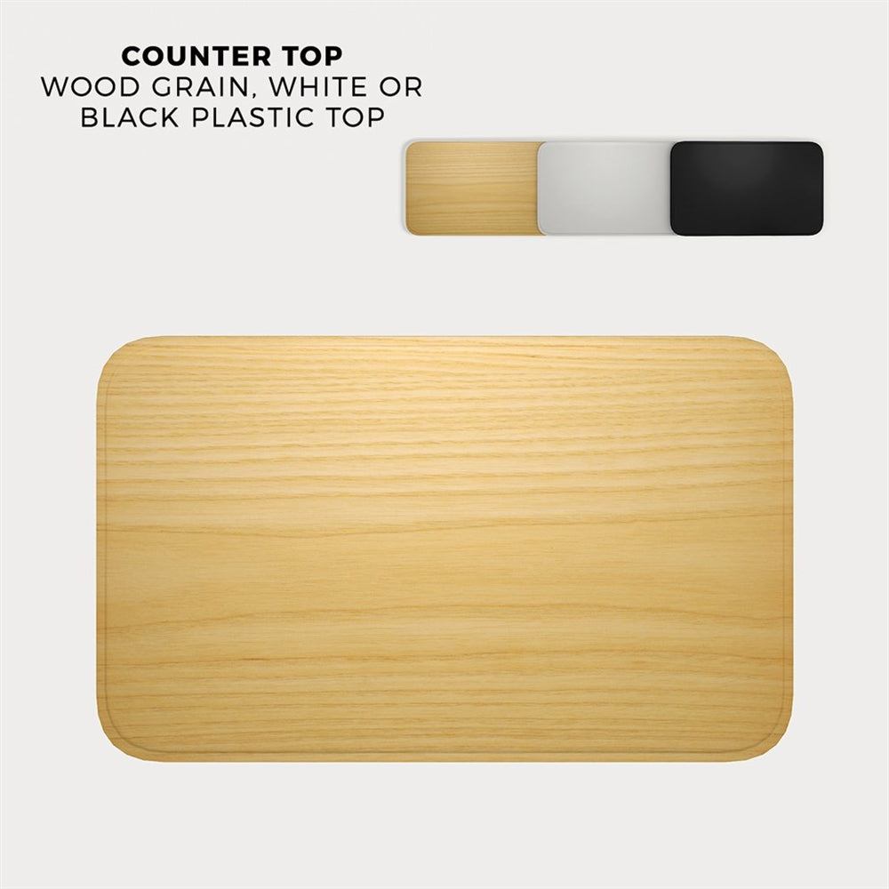 WaveLight® Air Counter Top, Plastic, Black, 23.6”D (600mm)