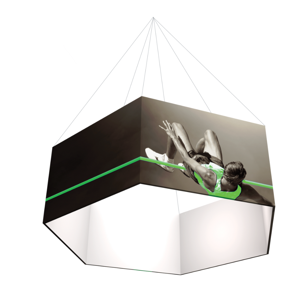 16ft x 6ft Formulate Master 3D Hanging Structure Hexagon Single-Sided w/ Open Bottom (Graphic Package)