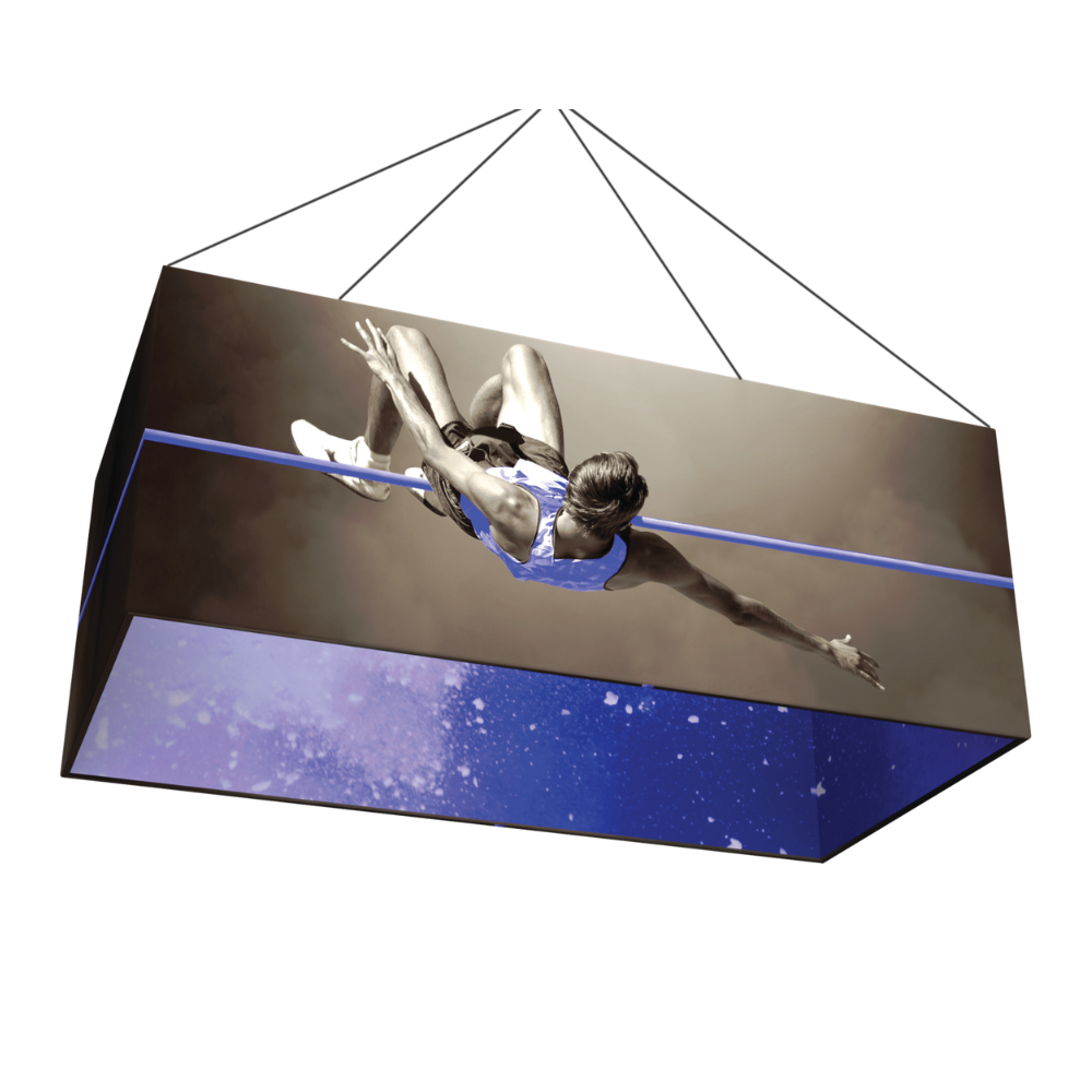 8ft x 2ft Formulate Master 3D Hanging Structure Rectangle Single-Sided w/ Printed Bottom (Graphic Only)