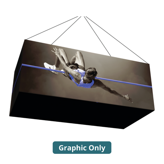 8ft x 3ft Formulate Master 3D Hanging Structure Rectangle Single-Sided w/ Printed Bottom (Graphic Only)