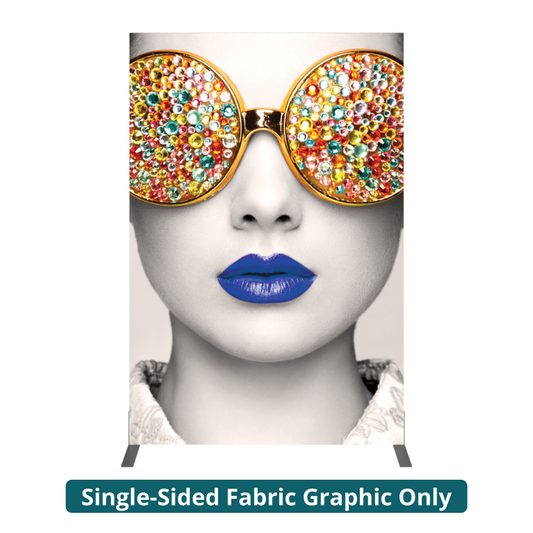 4ft x 6ft Vector Frame Rectangle 03 Fabric Banner Display Single-Sided Dye-Sublimated Fabric (Graphic Only)
