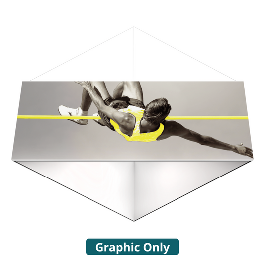 8ft x 4ft Formulate Essential Hanging Structure Triangle Single-Sided w/ Open Bottom (Graphic Only)