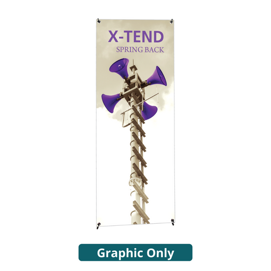 27.5in x 70.88in X-TEND 2 Spring Back Banner Stand (Graphic Only)