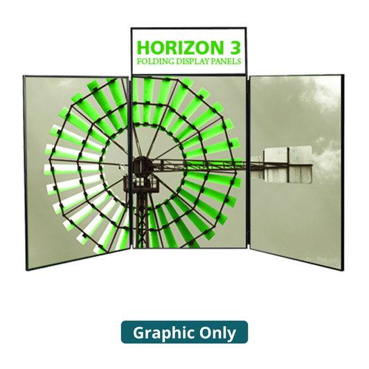 6ft x 4ft Horizon 3 Tabletop Folding Panel Display (Graphic Only)
