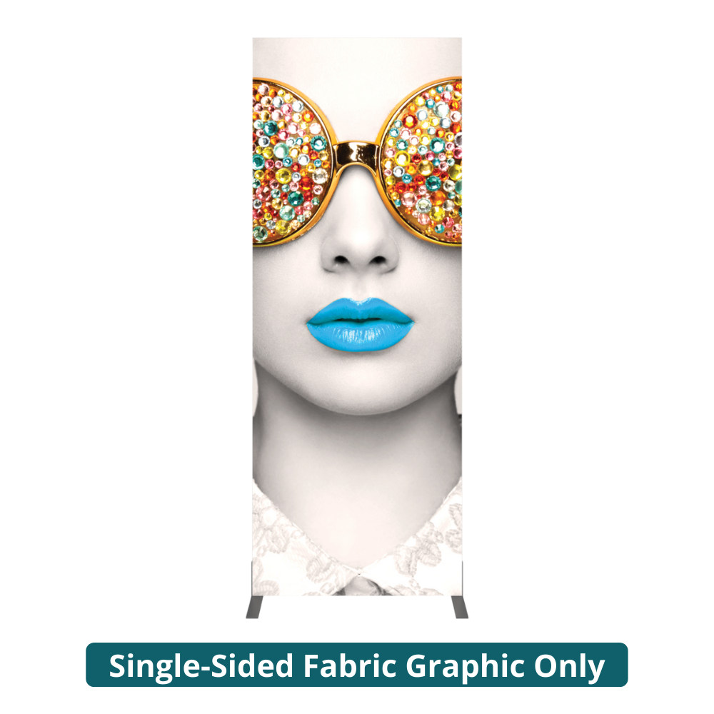 3ft x 8ft Vector Frame Rectangle 06 Fabric Banner Display Single-Sided Dye-Sub Fabric (Graphic Only)