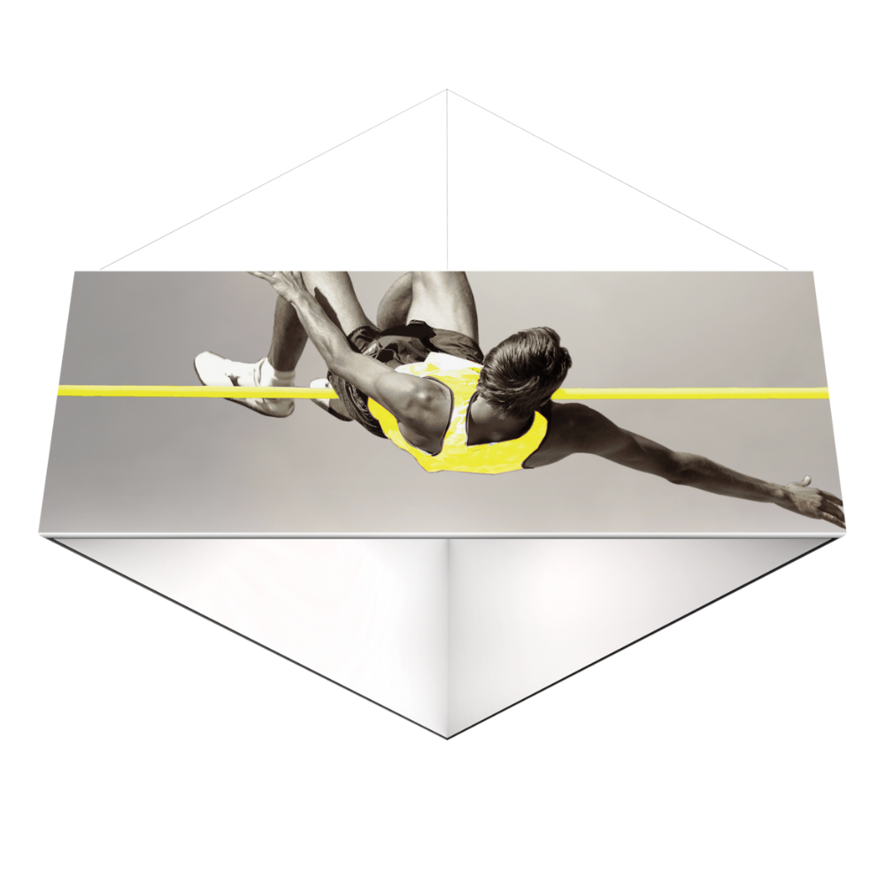 10ft x 2ft Formulate Essential Hanging Structure Triangle Single-Sided w/ Printed Bottom (Graphic Only)