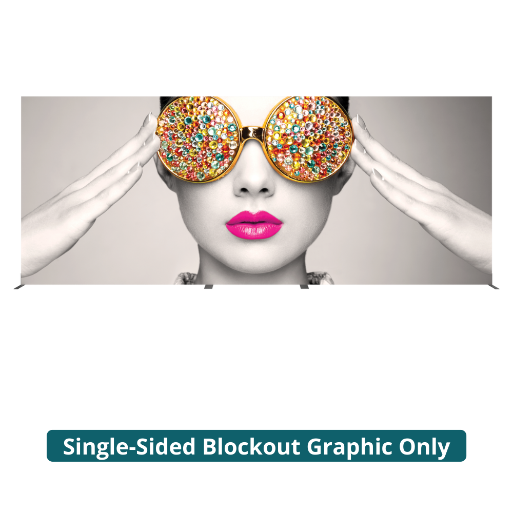 20ft x 8ft Vector Frame Rectangle 07 Fabric Banner Display Single-Sided Eclipse Blockout Fabric (Graphic Only)