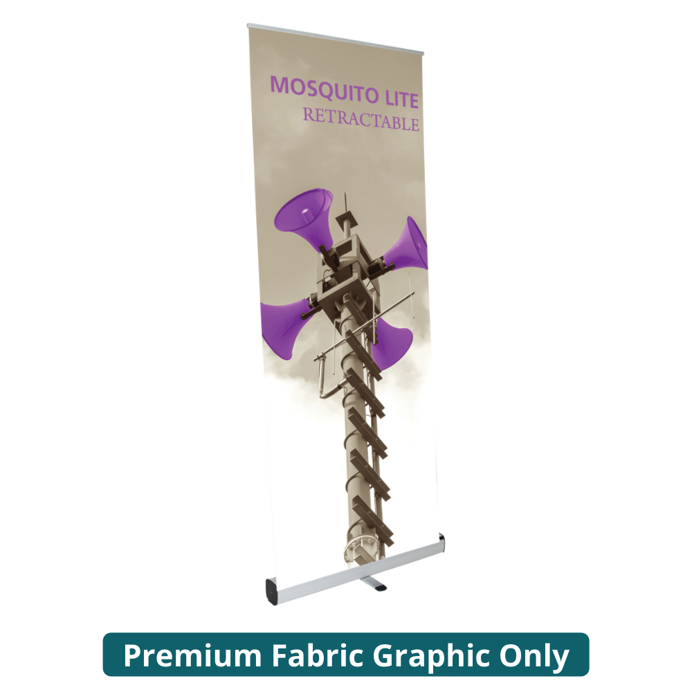 31.5in Mosquito Lite 800 Retractable Banner Stand (Premium Fabric Graphic Only)