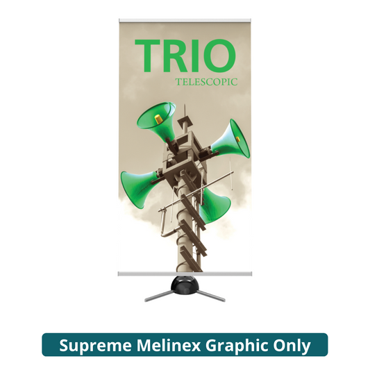 31.5in x 82.75in Trio 2 Telescopic Banner Stand 800 Max (Supreme Melinex Graphic Only)