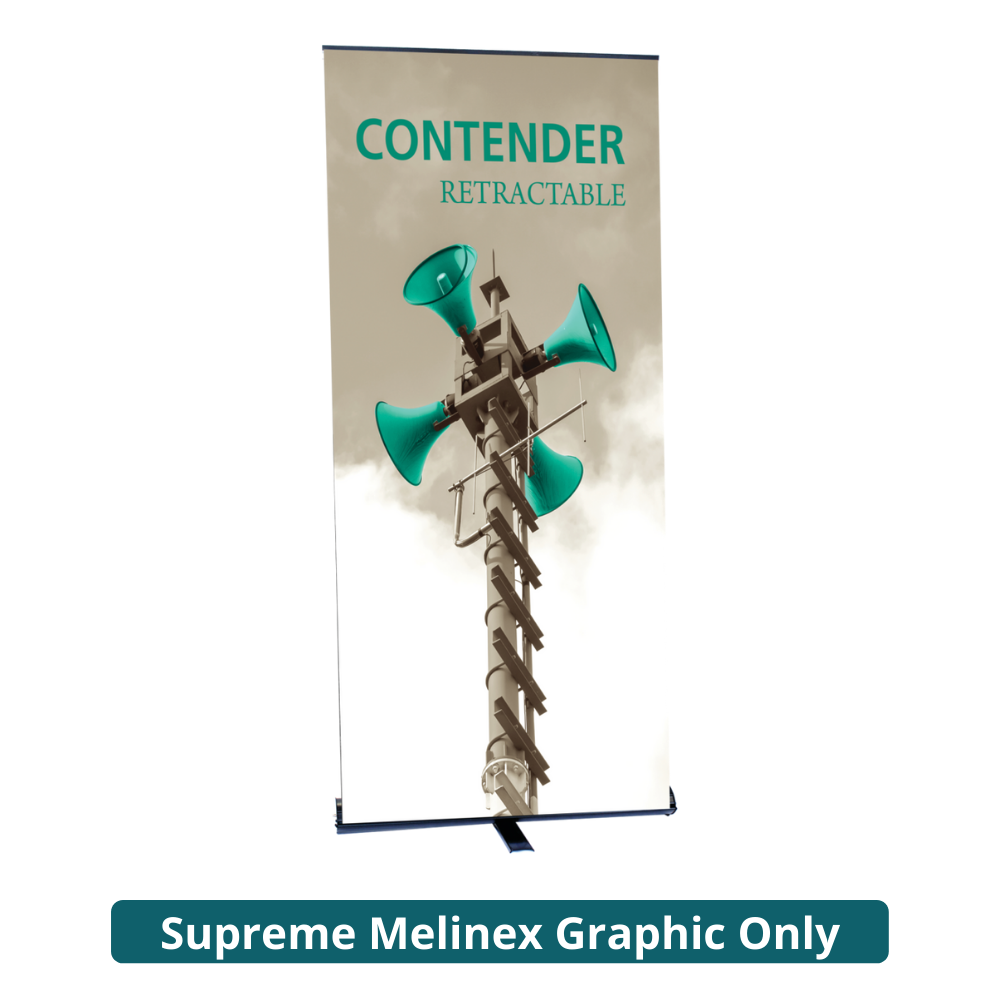 35.5in Contender Mega Retractable Banner Stand (Supreme Melinex Graphic Only)
