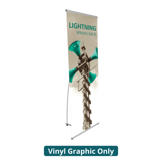 31in x 77in Lightning Spring Back Banner Stand (Vinyl Graphic Only)