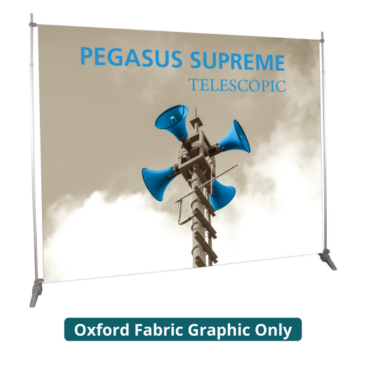 10ft x 8ft Pegasus Supreme Telescopic Banner Stand (Oxford Fabric Graphic Only)