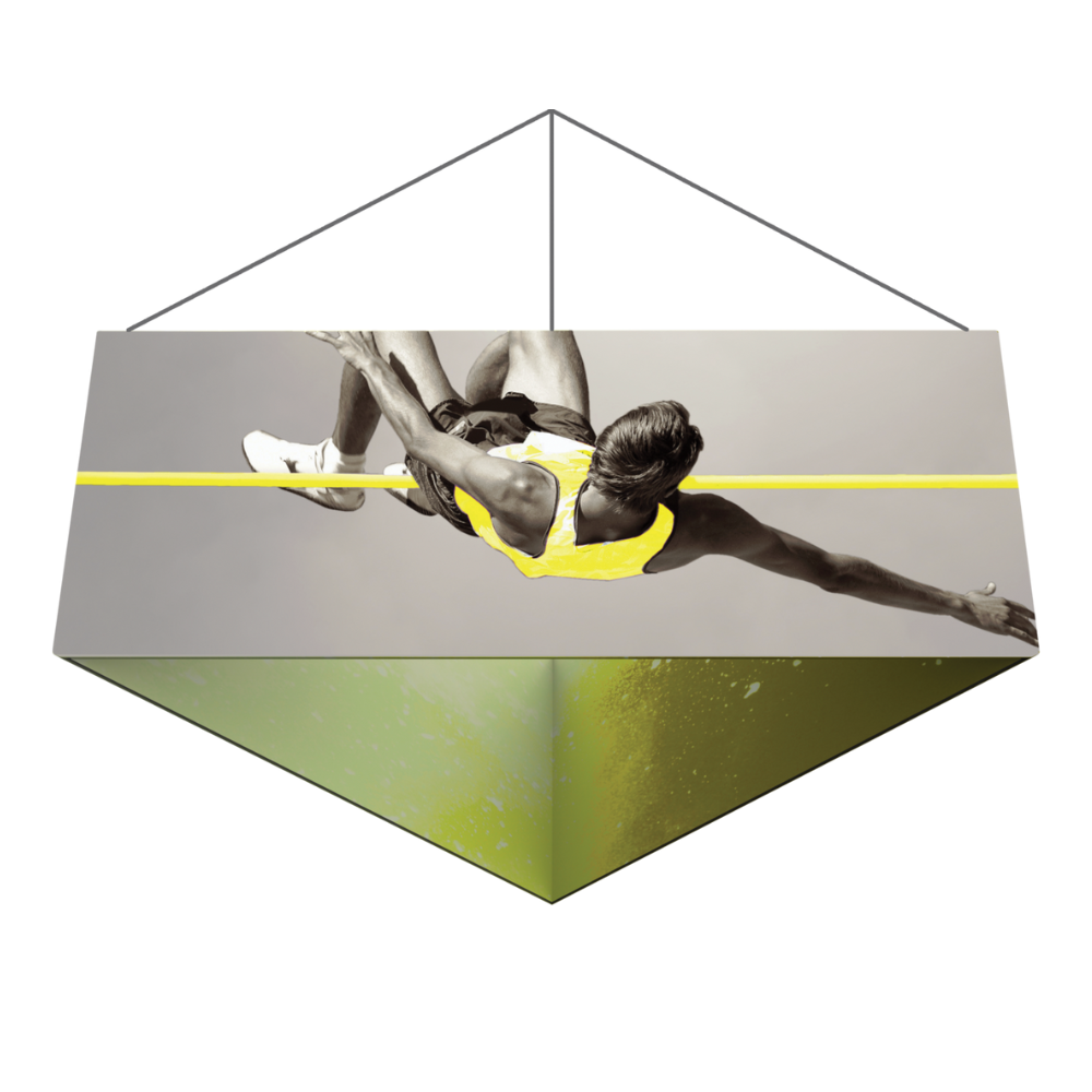 10ft x 4ft Formulate Essential Hanging Structure Triangle Single-Sided w/ Open Bottom (Graphic Package)
