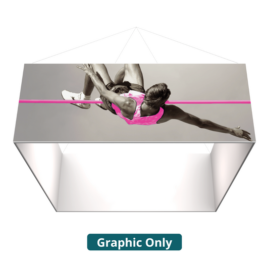 8ft x 2ft Formulate Essential Hanging Structure Square Single-Sided w/ Open Bottom (Graphic Only)