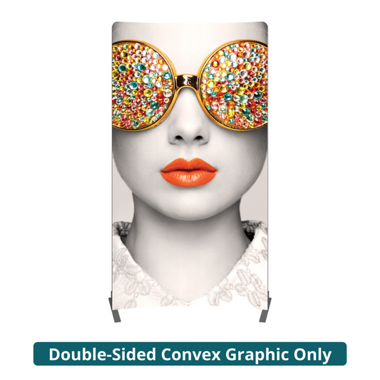 5ft x 8ft Vector Frame Convex Curved 02 Fabric Banner Display Double-Sided (Graphic Only)