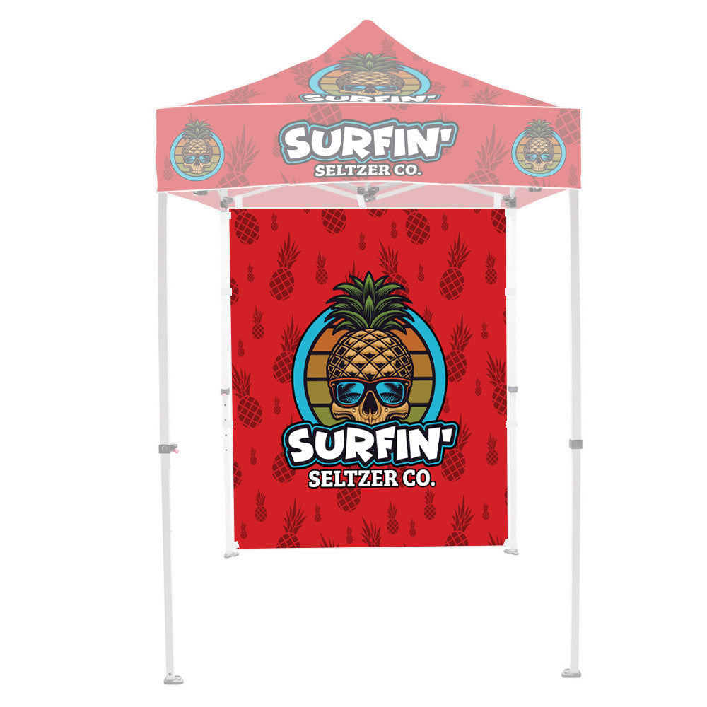 ONE CHOICE® 5 ft. Steel Tent BackWall Double-Sided with White Trim - Custom Dye-Sub Print