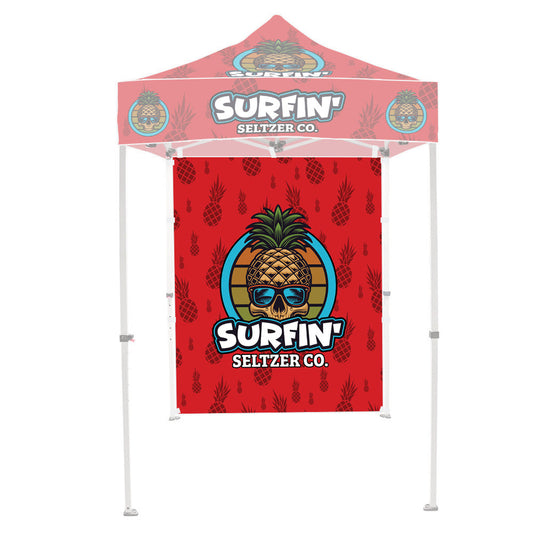 ONE CHOICE® 5 ft. Steel Tent Back Wall Single-Sided with White Trim - Custom Dye-Sub Print
