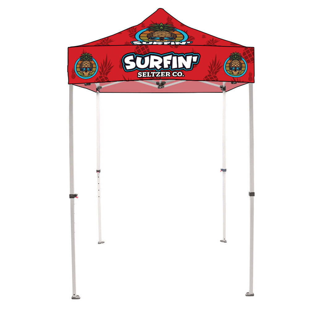 ONE CHOICE® 5 ft. Steel Canopy Tent with Black Trim - Custom Dye-Sub Print