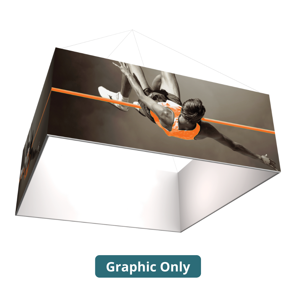 12ft x 2ft Formulate Master 3D Hanging Structure Square Single-Sided w/ Open Bottom (Graphic Only)