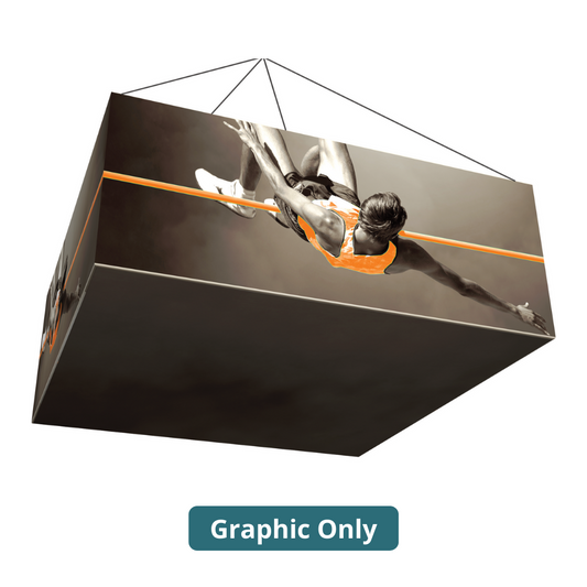 14ft x 4ft Formulate Master 3D Hanging Structure Square Single-Sided w/ Printed Bottom (Graphic Only)