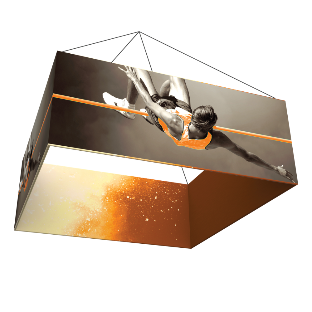10ft x 3ft Formulate Master 3D Hanging Structure Square Single-Sided w/ Printed Bottom (Graphic Package)