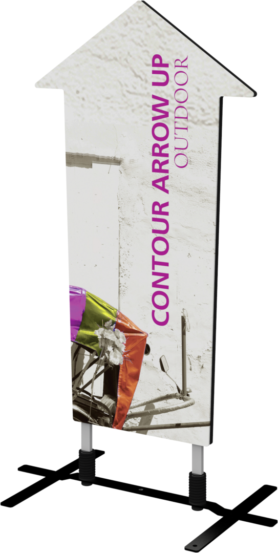 5ft Contour Outdoor Sign Display Arrow Up Plate Base Double-Sided (Graphic Package)