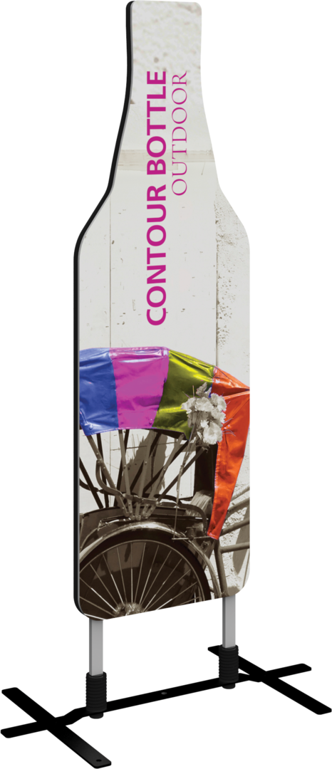 6ft Contour Outdoor Sign Bottle Single-Sided (Graphic Only)