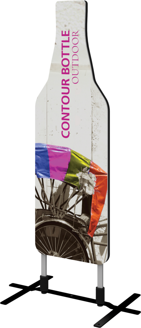 6ft Contour Outdoor Sign Bottle Single-Sided (Graphic Only)