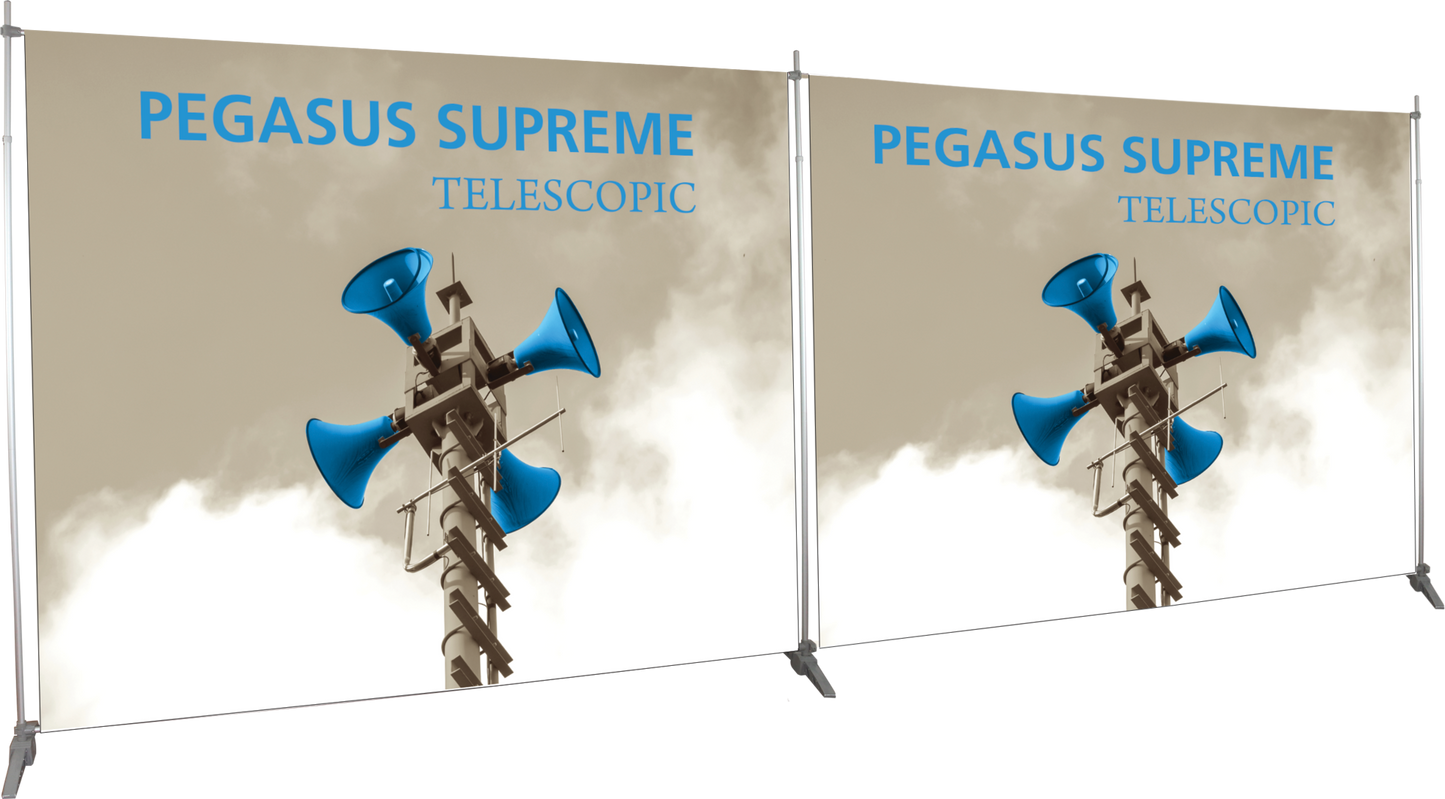 8ft x 10ft Pegasus Supreme Telescopic Banner Stand (Vinyl Graphic Package)