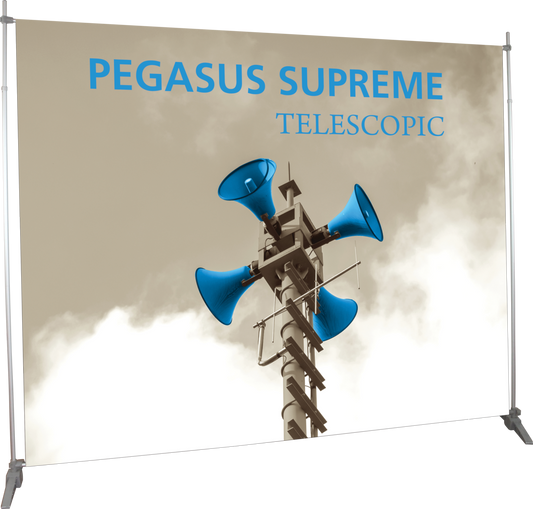 8ft x 10ft Pegasus Supreme Telescopic Banner Stand (Vinyl Graphic Package)