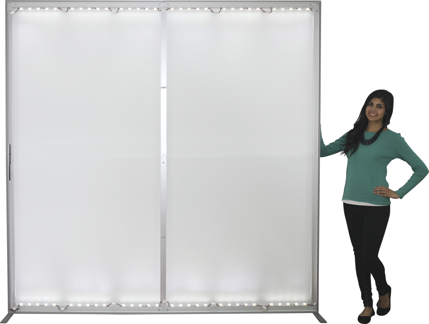 4ft x 8ft Vector Frame Light Box Rectangle 04 Fabric Banner Display Single-Sided (Graphic Only)