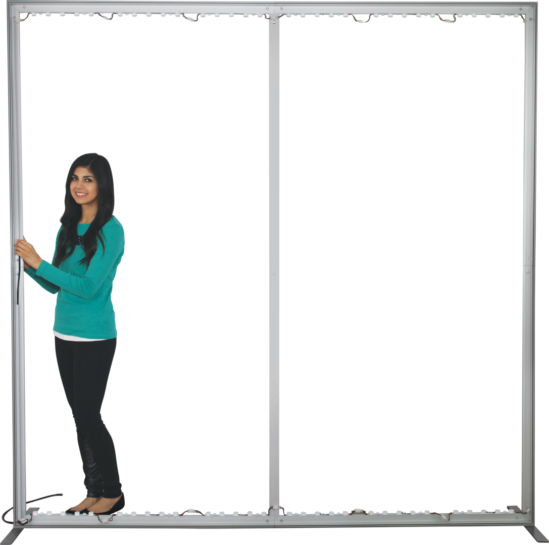 4ft x 8ft Vector Frame Light Box Rectangle 04 Fabric Banner Display Single-Sided (Graphic Only)