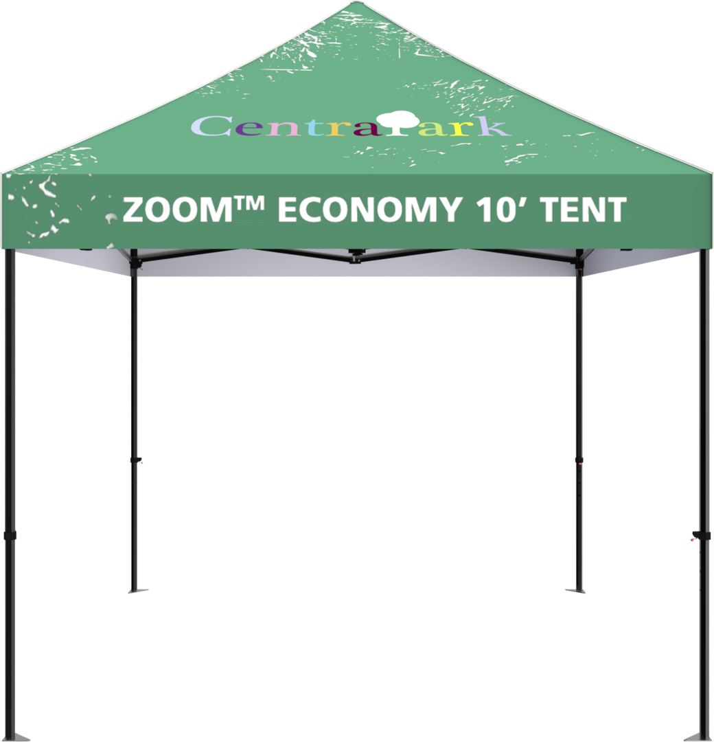 10ft x 10ft Zoom Economy and Standard Popup Tents Custom Printed (Canopy Graphic Only)